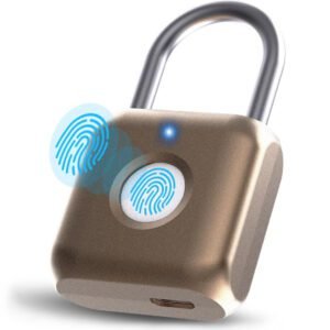 GorillaLock Mini Travel Waterproof Keyless Biometric Fingerprint Padlock